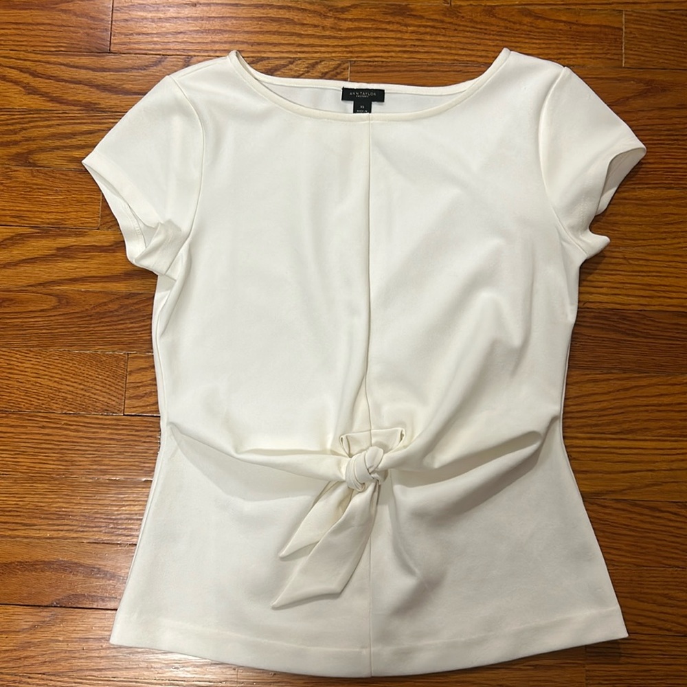 XS Top in cream color from Ann Taylor used once.